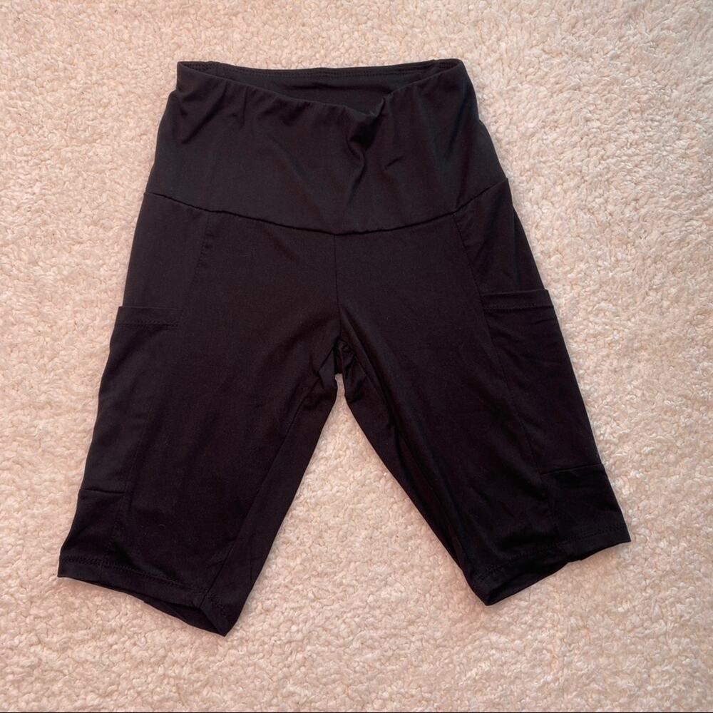 Love Streak Black Biker Shorts Pockets Small